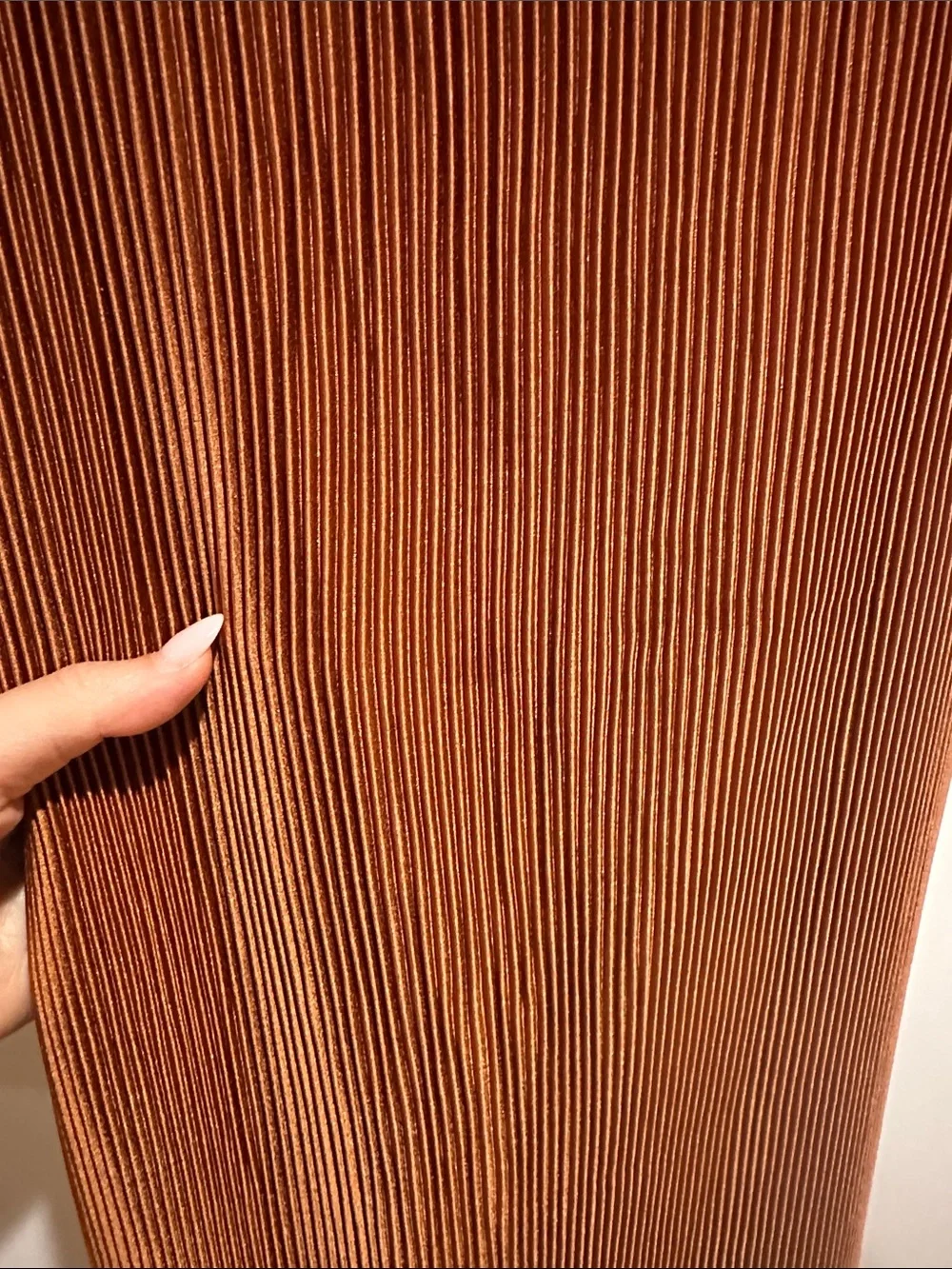 Abercrombie Spaghetti Strap Pleated Dress in Rust